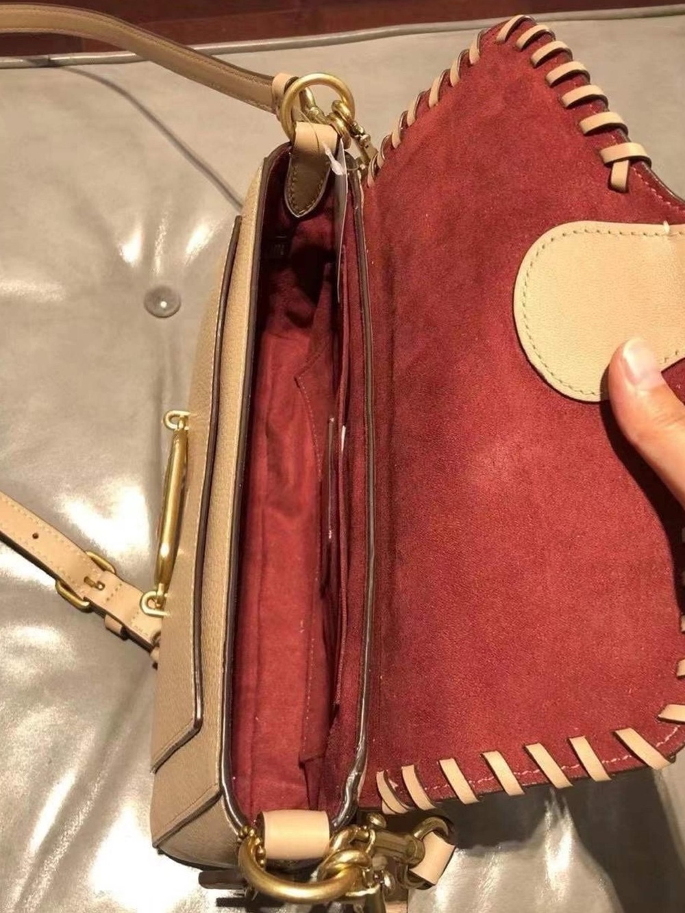 Coach Jade Whipstitch Pebbled Leather Shoulder & Crossbody Bag - Picture 2 of 7